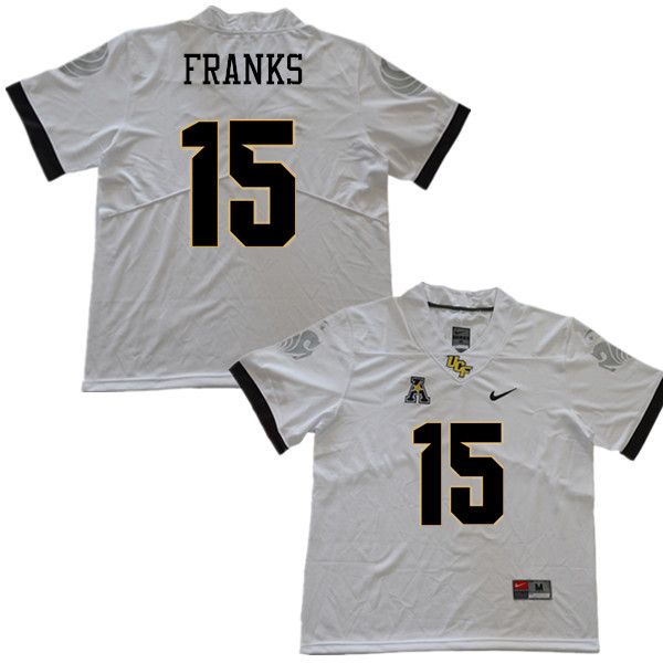 Men #15 Jordan Franks UCF Knights College Football Jerseys Sale-White - Click Image to Close